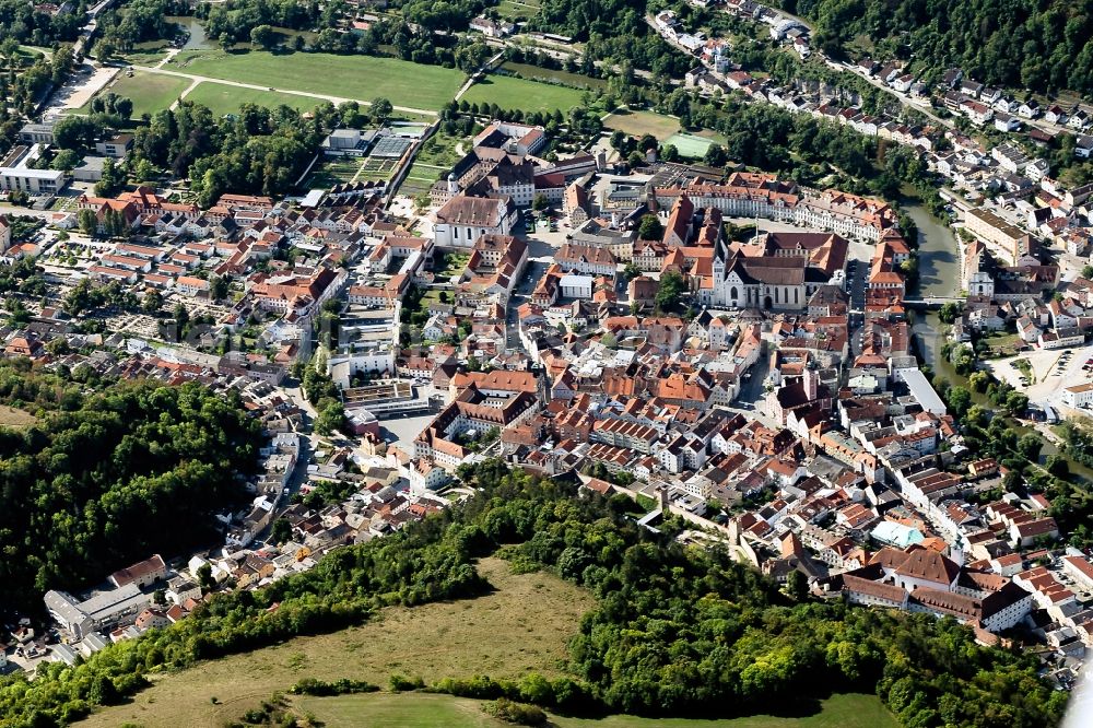 Aerial image Eichstätt - City view of the city area of in Eichstaett in the state Bavaria