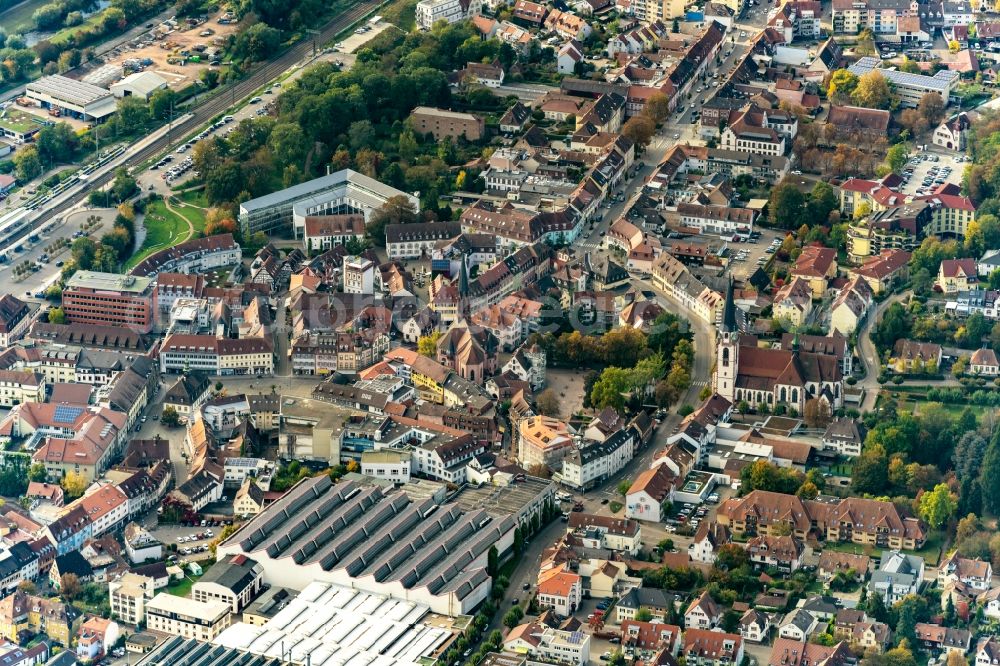 Aerial photograph Emmendingen - City view of the city area of in Emmendingen in the state Baden-Wuerttemberg