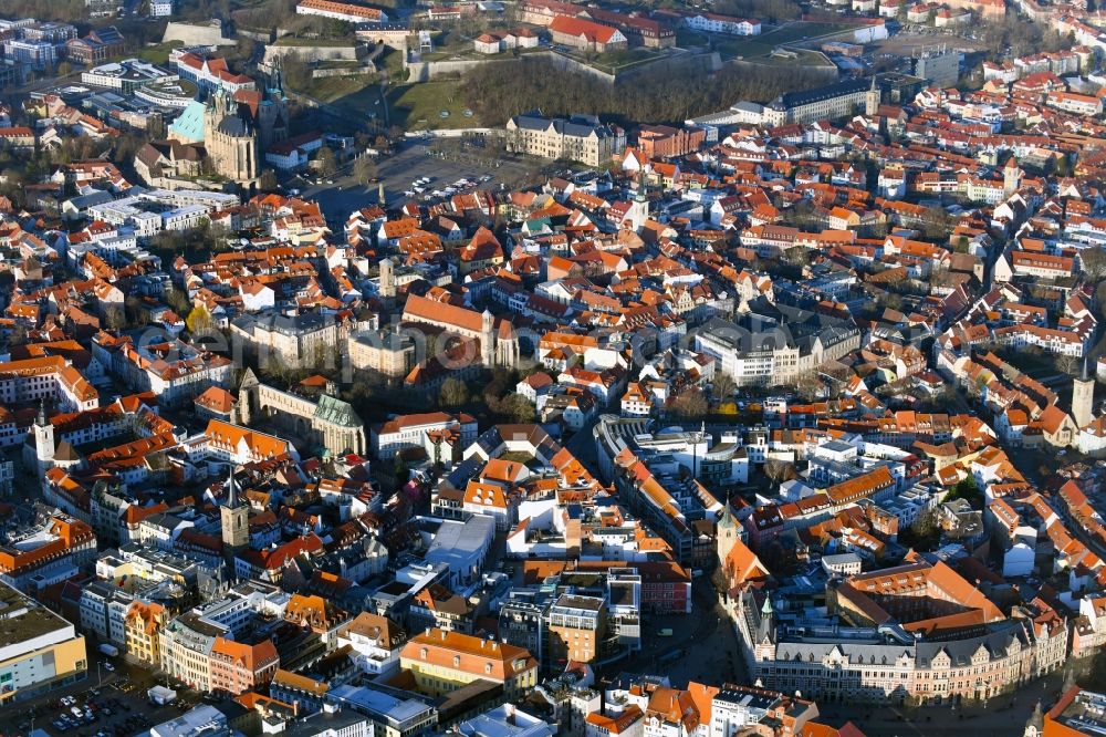 Aerial photograph Erfurt - City view of the city area of in Erfurt in the state Thuringia, Germany