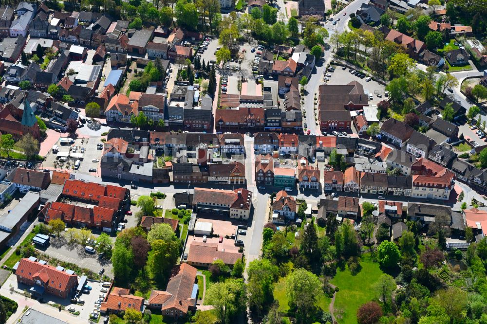 Aerial photograph Erpensen - City view on down town in Erpensen in the state Lower Saxony, Germany