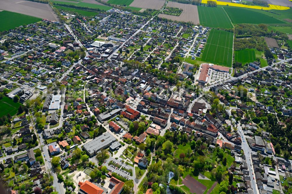 Erpensen from the bird's eye view: City view on down town in Erpensen in the state Lower Saxony, Germany