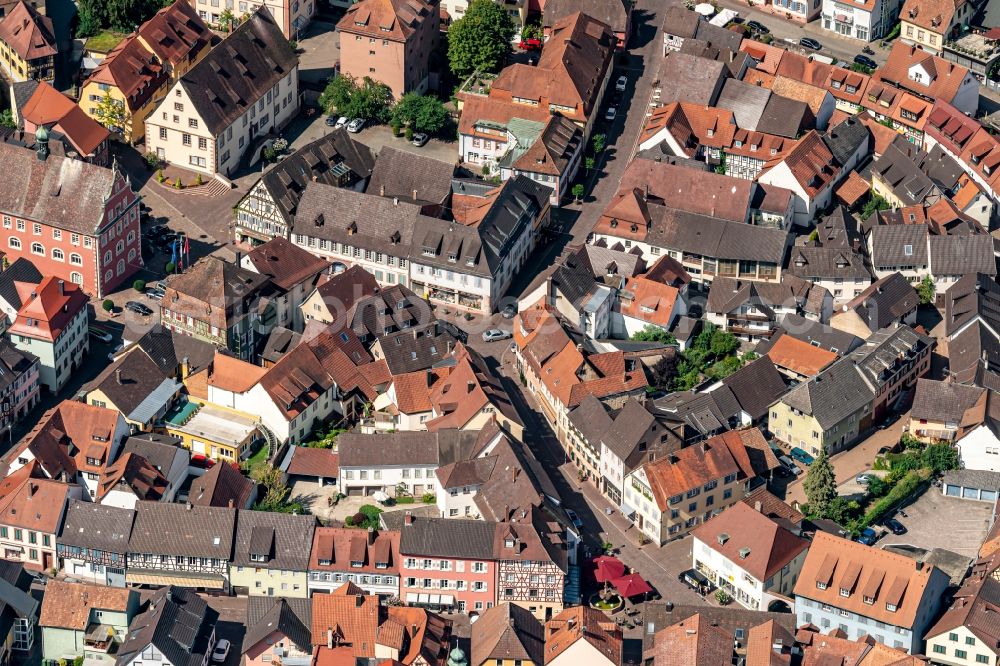 Aerial photograph Ettenheim - City view of the city area of in Ettenheim in the state Baden-Wuerttemberg, Germany