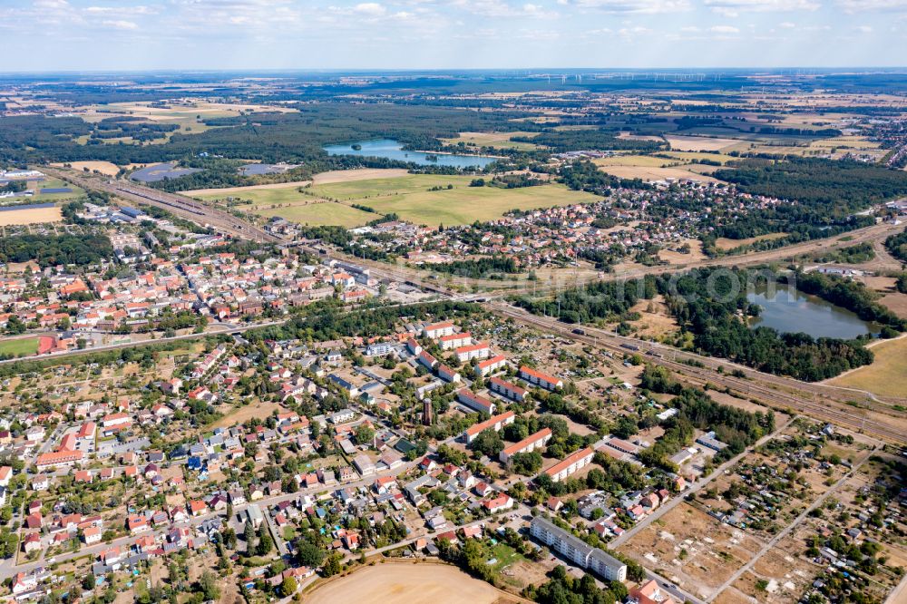 Aerial photograph Falkenberg/Elster - City view on down town in Falkenberg/Elster in the state Brandenburg, Germany