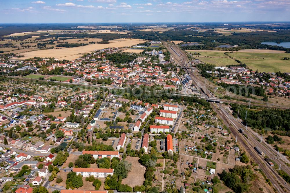 Falkenberg/Elster from the bird's eye view: City view on down town in Falkenberg/Elster in the state Brandenburg, Germany
