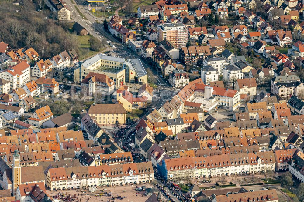 Aerial photograph Freudenstadt - City view on down town in Freudenstadt at Schwarzwald in the state Baden-Wuerttemberg, Germany
