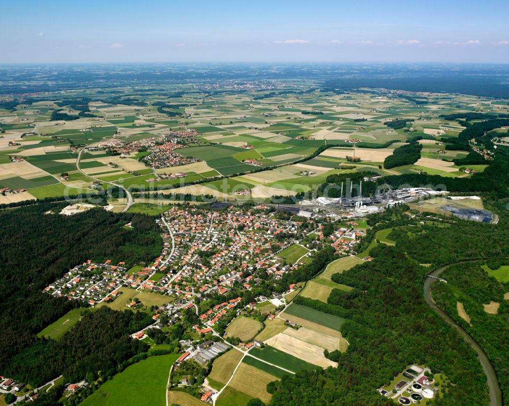 Aerial photograph Hart a.d.Alz - City view on down town in Hart a.d.Alz in the state Bavaria, Germany