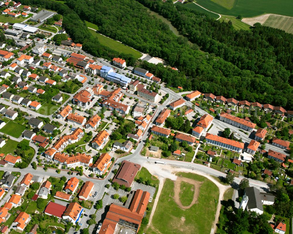 Aerial photograph Hartfeld - City view on down town in Hartfeld in the state Bavaria, Germany