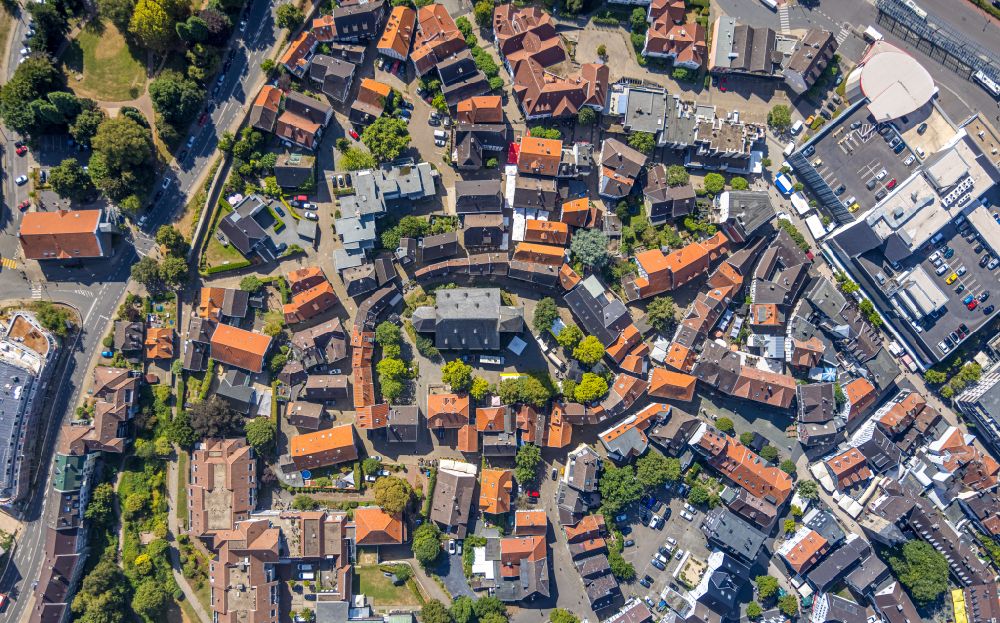 Aerial photograph Hattingen - City view of the city area of in Hattingen in the state North Rhine-Westphalia, Germany