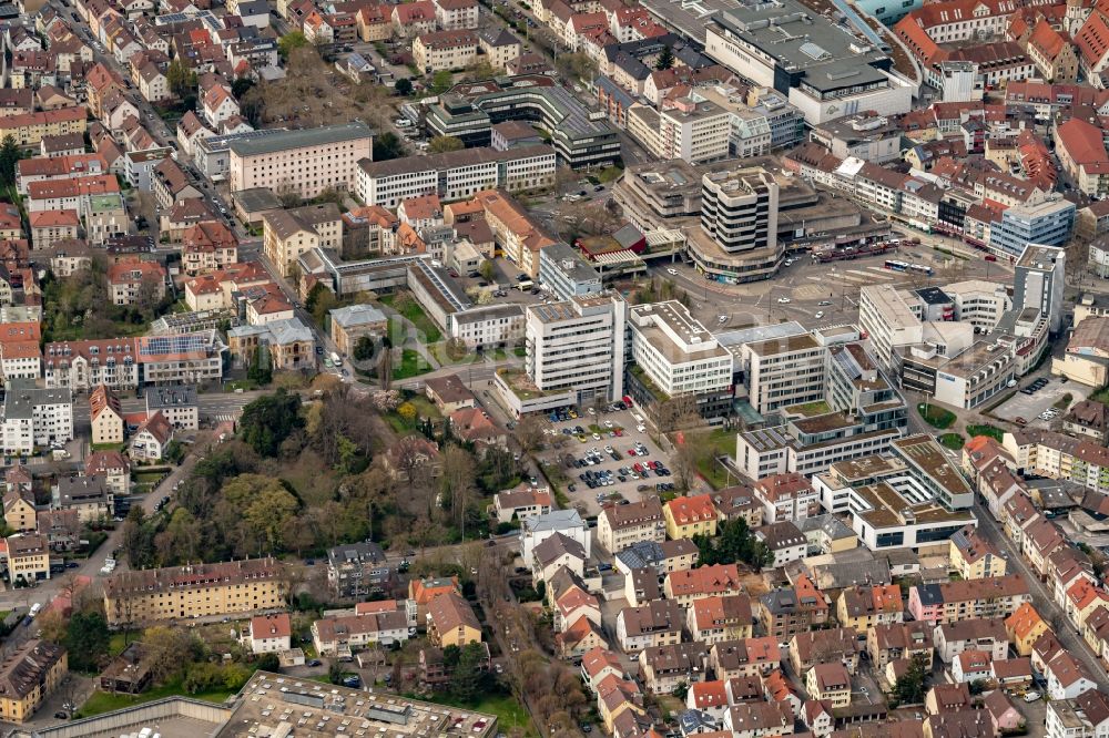 Heilbronn from the bird's eye view: City view on down town in Heilbronn in the state Baden-Wuerttemberg, Germany