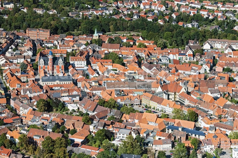 Aerial photograph Helmstedt - City view on down town in Helmstedt in the state Lower Saxony, Germany
