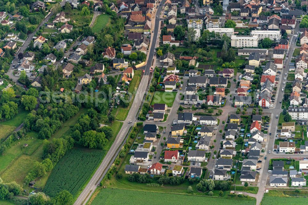 Herbolzheim from the bird's eye view: City view on down town in Herbolzheim in the state Baden-Wuerttemberg, Germany