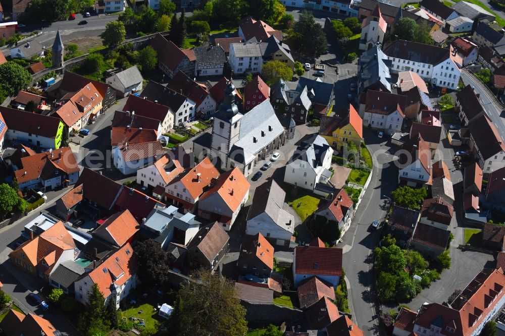 Aerial photograph Herbstein - City view on down town in Herbstein in the state Hesse, Germany