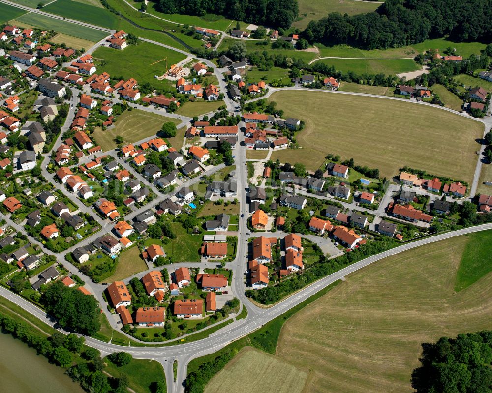 Aerial photograph Hirten - City view on down town in Hirten in the state Bavaria, Germany