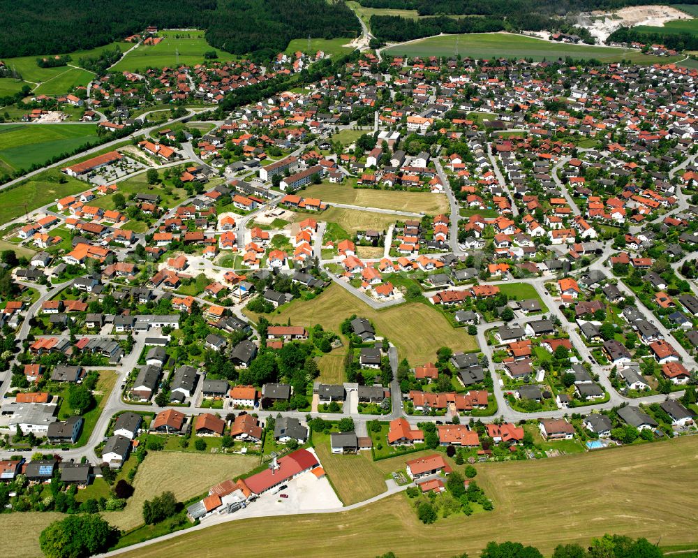 Aerial image Hohenwart - City view on down town in Hohenwart in the state Bavaria, Germany