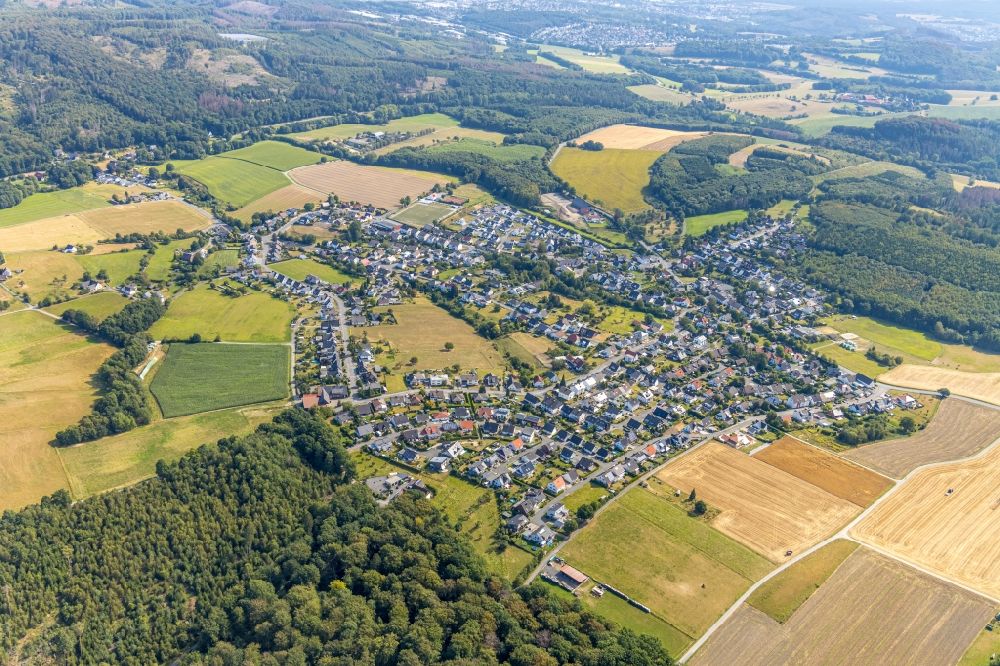 Aerial photograph Holzen - City view on down town in Holzen in the state North Rhine-Westphalia, Germany