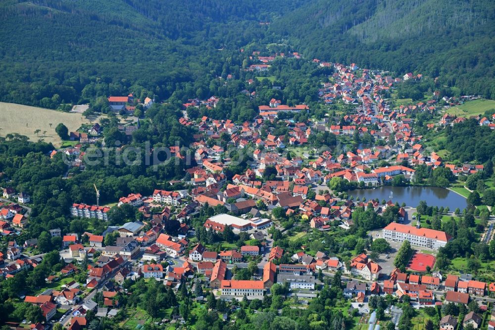 Aerial photograph Ilsenburg (Harz) - City view on down town in Ilsenburg (Harz) in the state Saxony-Anhalt, Germany