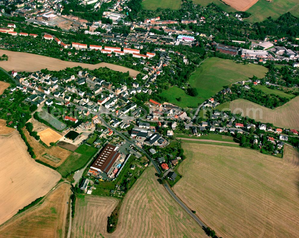 Aerial photograph Irchwitz - City view on down town in Irchwitz in the state Thuringia, Germany