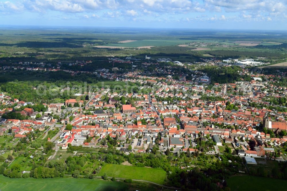 Jüterbog from the bird's eye view: City view on down town in Jueterbog in the state Brandenburg, Germany