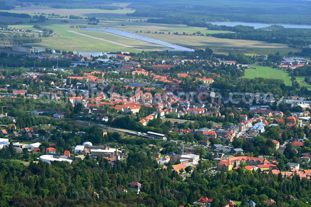 Aerial image Kamenz - City view on down town in Kamenz in the state Saxony, Germany