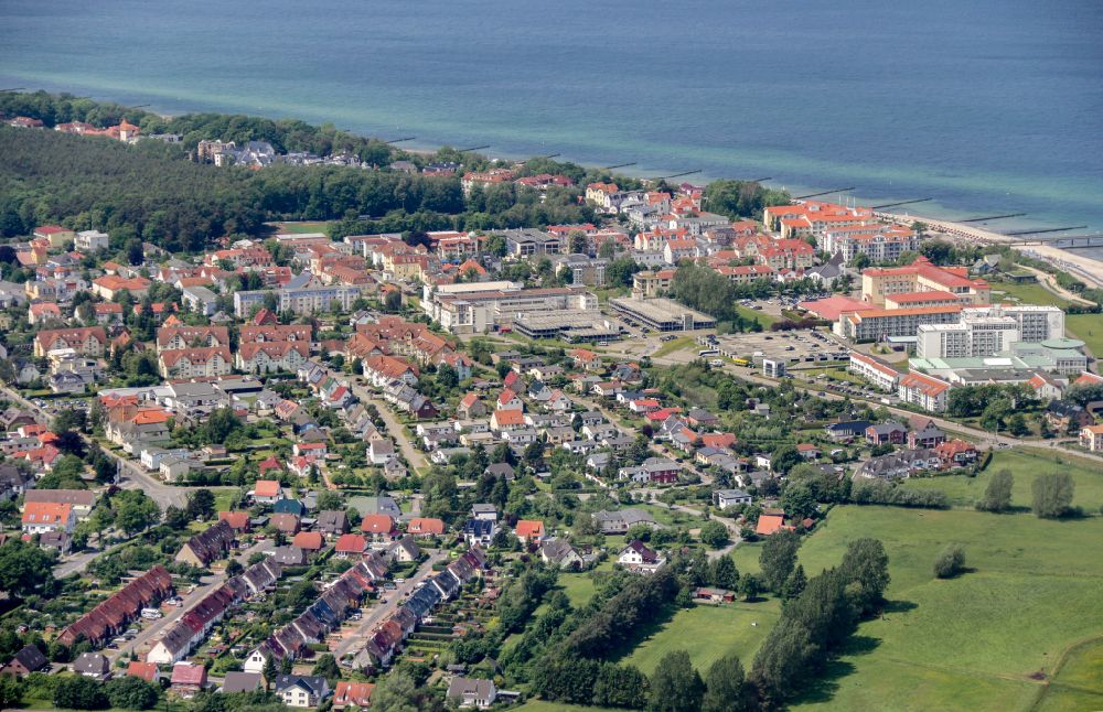 Kühlungsborn from above - City view of the city area of in Kuehlungsborn in the state Mecklenburg - Western Pomerania, Germany