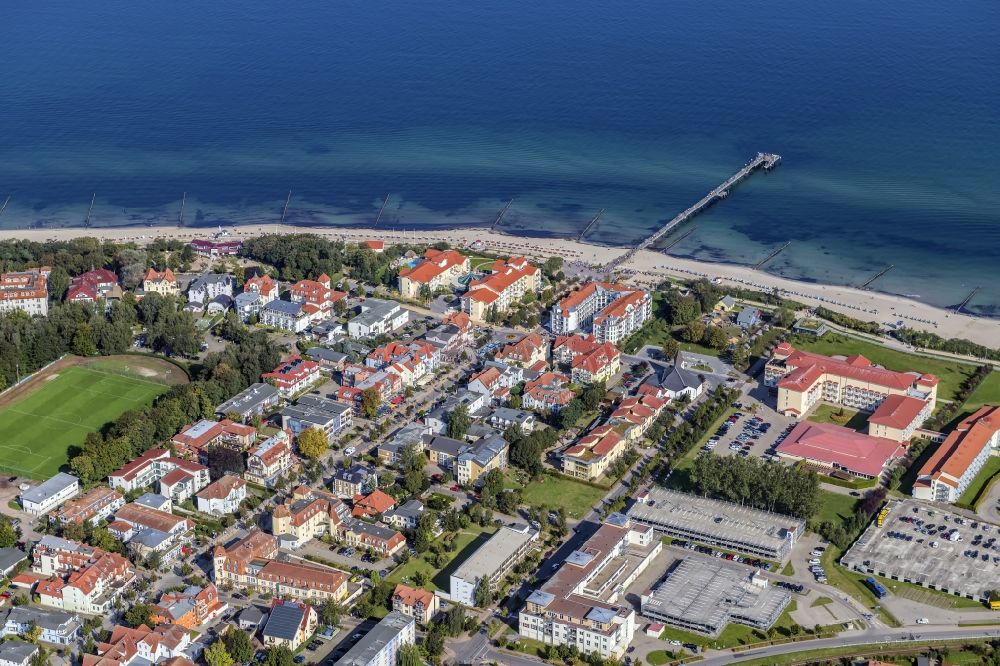 Kühlungsborn from the bird's eye view: City view of the city area of in Kuehlungsborn in the state Mecklenburg - Western Pomerania, Germany