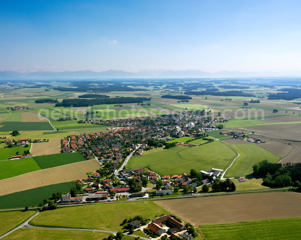 Kirchweidach from the bird's eye view: City view on down town in Kirchweidach in the state Bavaria, Germany