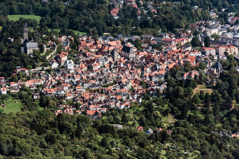 Aerial photograph Kronberg im Taunus - City view of the city area of in Kronberg im Taunus in the state Hesse