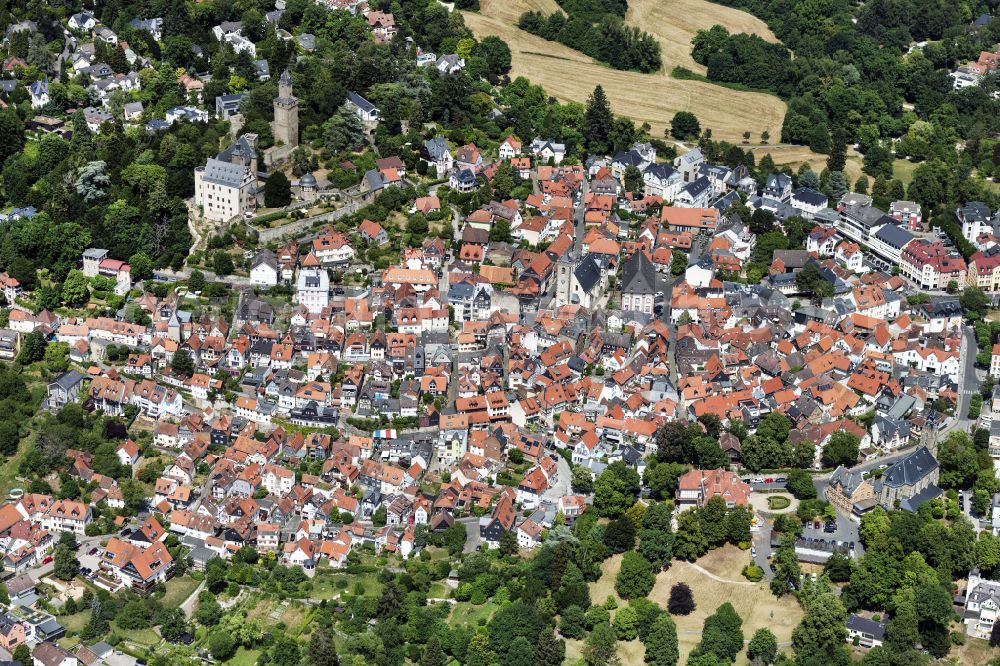 Aerial photograph Kronberg im Taunus - City view of the city area of in Kronberg im Taunus in the state Hesse