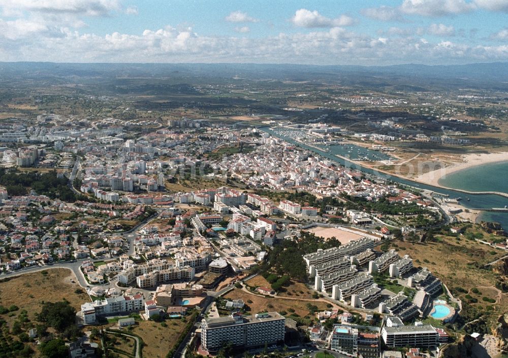 Aerial photograph Lagos - City view of the city area of in Lagos in Faro, Portugal