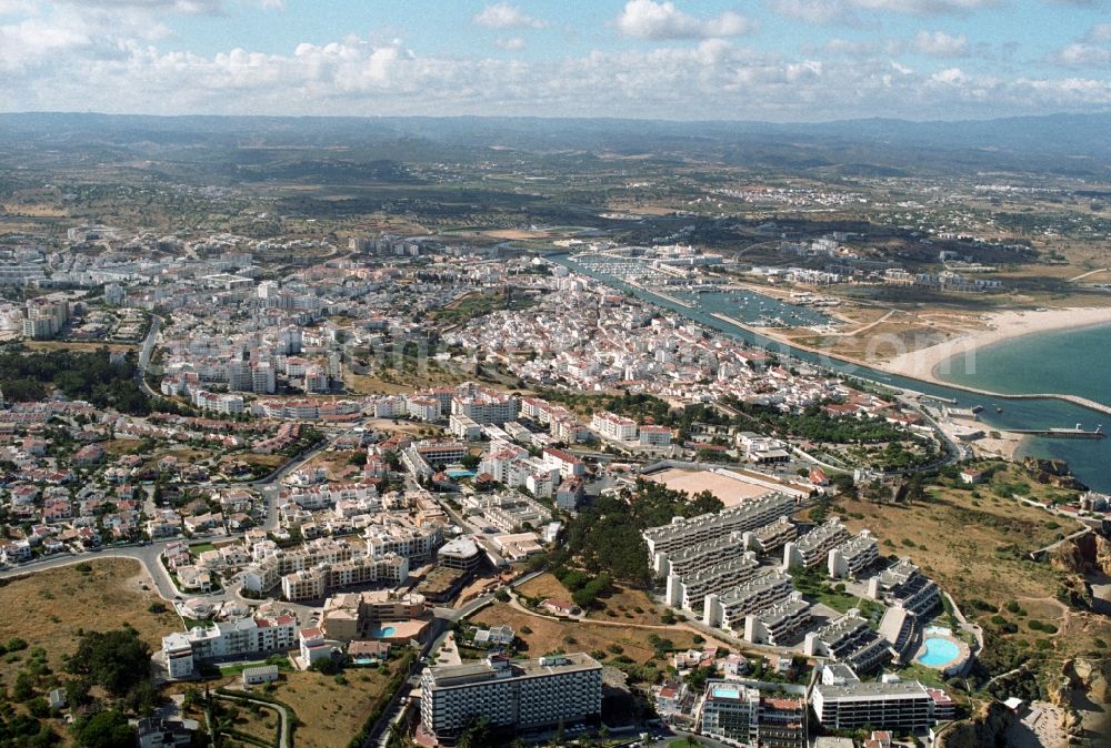 Lagos from above - City view of the city area of in Lagos in Faro, Portugal