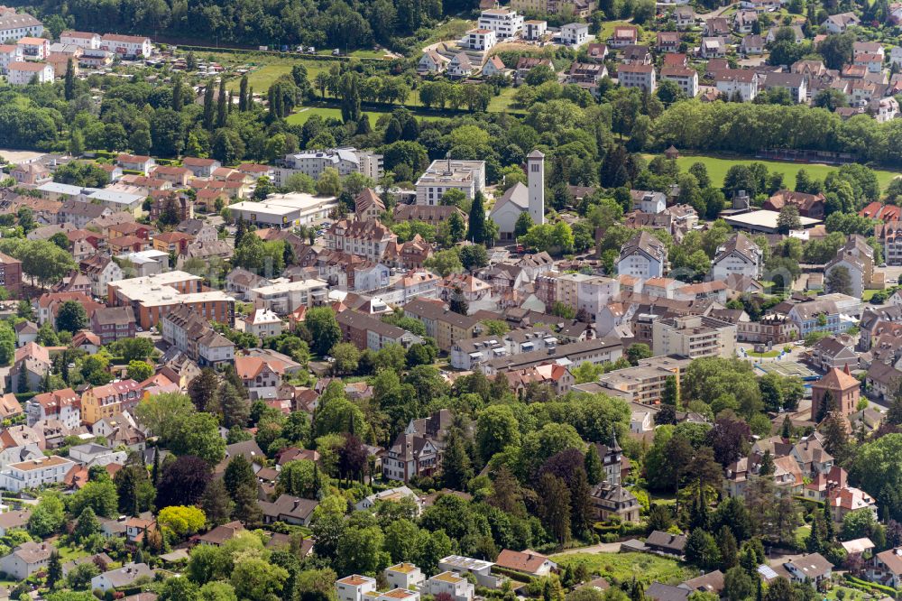 Lahr/Schwarzwald from the bird's eye view: City view of the city area of in Lahr/Schwarzwald in the state Baden-Wuerttemberg, Germany