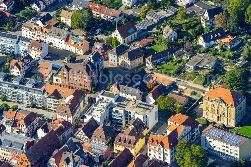 Lahr/Schwarzwald from the bird's eye view: City view on down town on the Turmstrassse in Lahr/Schwarzwald in the state Baden-Wurttemberg, Germany