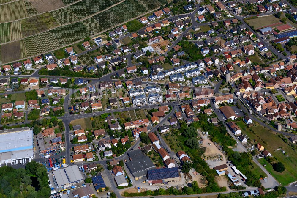 Aerial photograph Mainmühle - City view on down town in Mainmühle in the state Bavaria, Germany