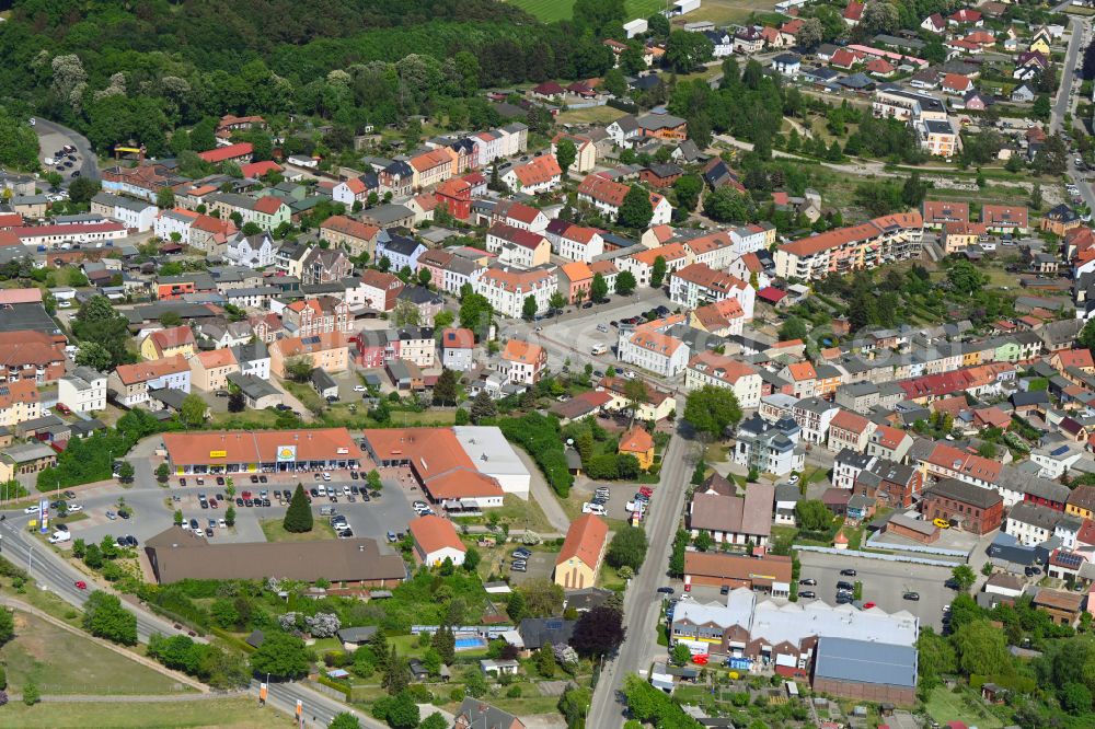 Aerial photograph Malchow - City view on down town in Malchow in the state Mecklenburg - Western Pomerania, Germany