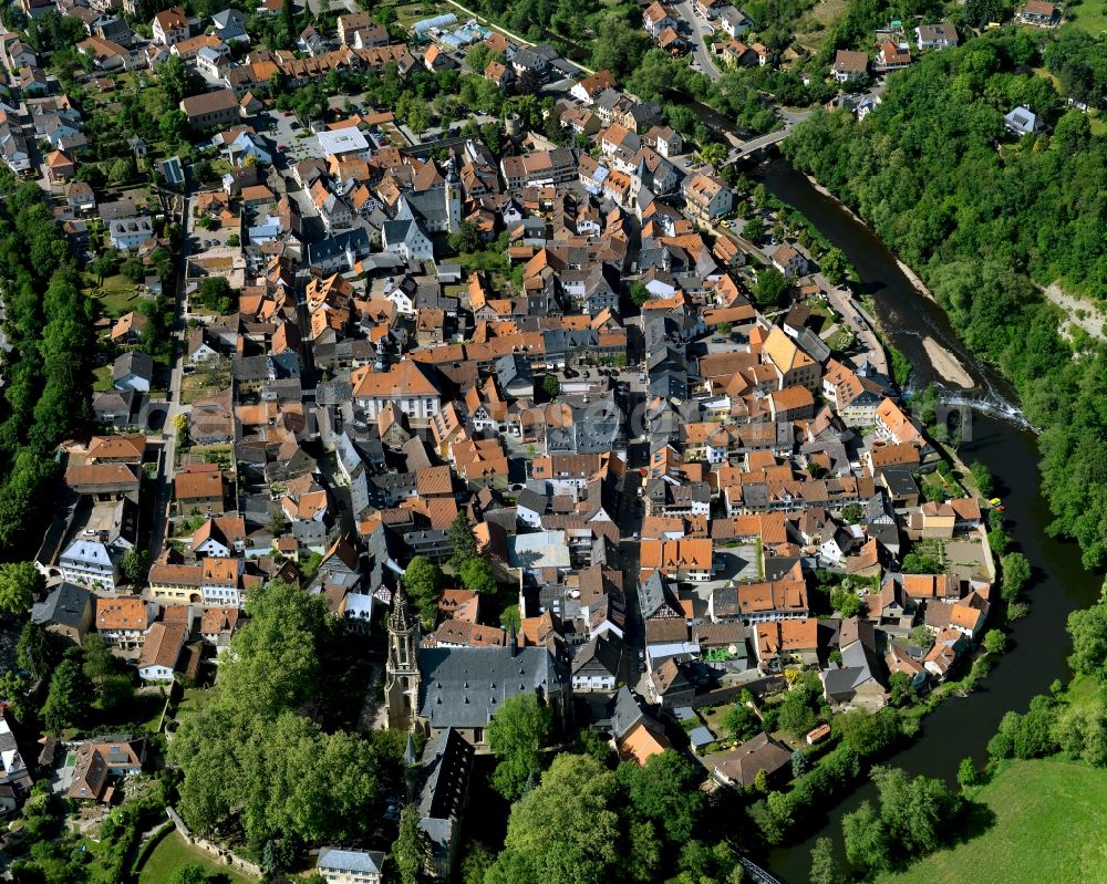 Meisenheim from the bird's eye view: Cityscape from the downtown area in Meisenheim in Rhineland-Palatinate