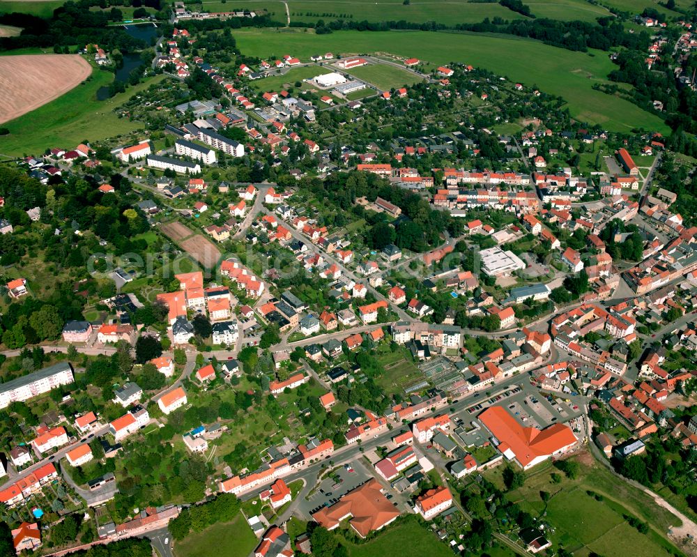 Aerial photograph Münchenbernsdorf - City view on down town in Münchenbernsdorf in the state Thuringia, Germany