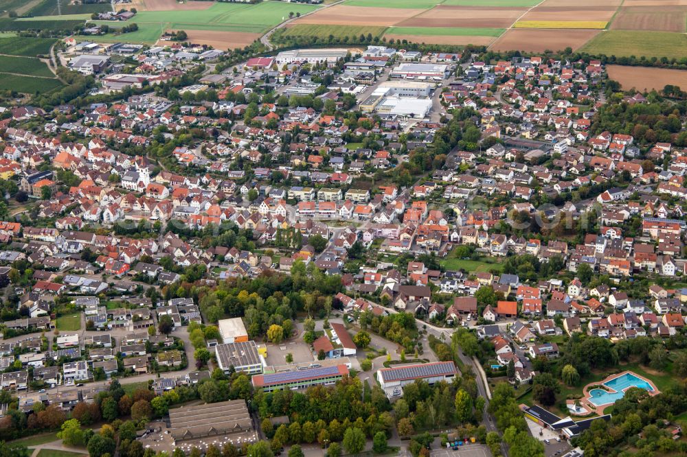 Aerial photograph Nordheim - City view on down town in Nordheim in the state Baden-Wuerttemberg, Germany