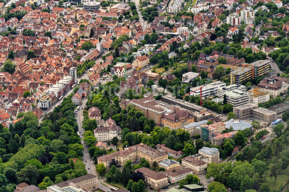 Tübingen from the bird's eye view: City view on down town Nordstadt in Tuebingen in the state Baden-Wurttemberg, Germany