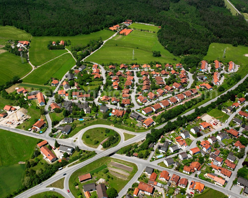 Aerial photograph Oberemmerting - City view on down town in Oberemmerting in the state Bavaria, Germany