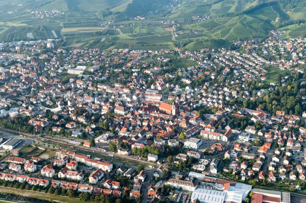 Aerial photograph Oberkirch - City view of the city area of in Oberkirch in the state Baden-Wurttemberg, Germany