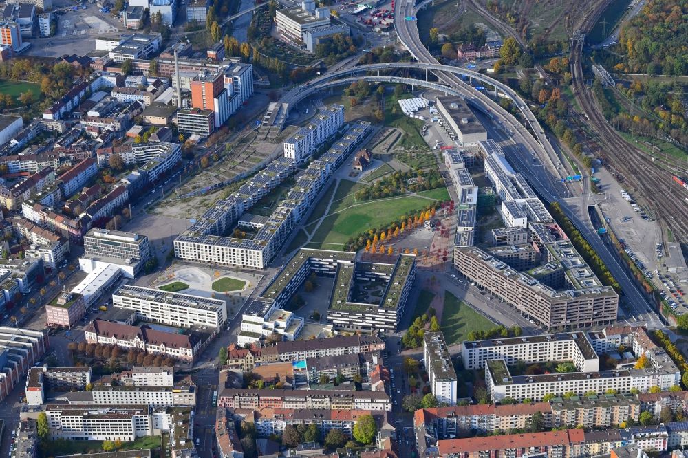 Aerial photograph Basel - City view on down town in the district Rosental in Basel, Switzerland
