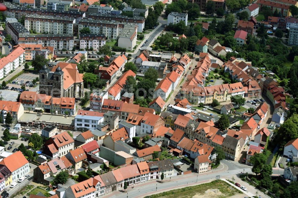 Aerial photograph Oschersleben (Bode) - City view of the city area of in Oschersleben (Bode) in the state Saxony-Anhalt