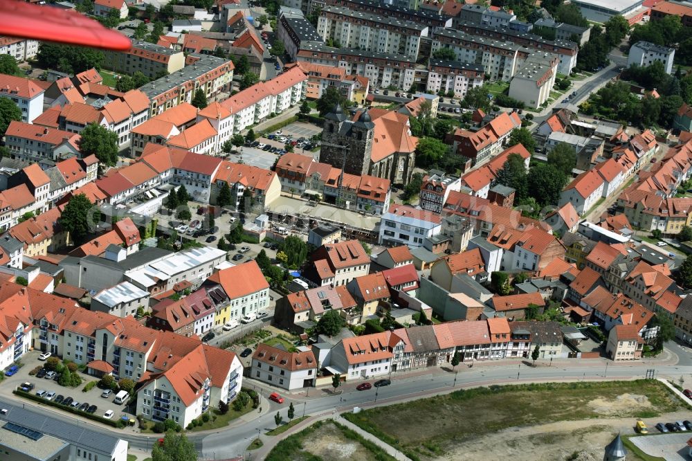 Aerial image Oschersleben (Bode) - City view of the city area of in Oschersleben (Bode) in the state Saxony-Anhalt