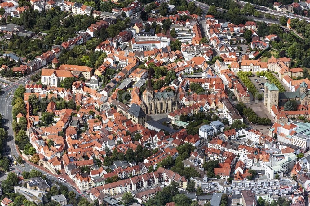 Aerial image Osnabrück - City view of the city area of in Osnabrueck in the state Lower Saxony, Germany