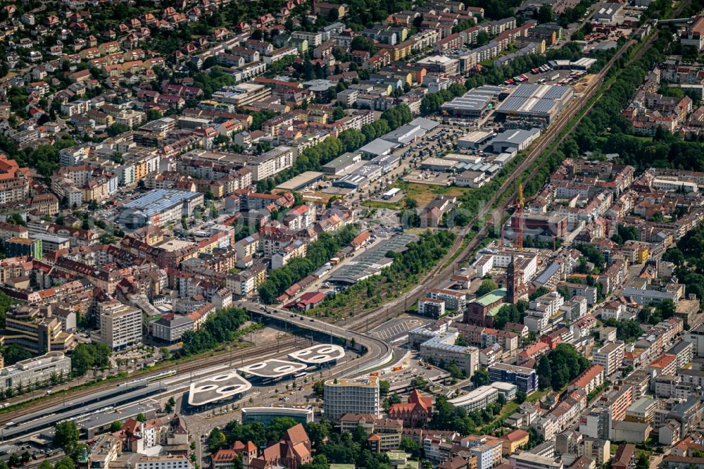 Aerial photograph Pforzheim - City view on down town in Pforzheim in the state Baden-Wurttemberg, Germany