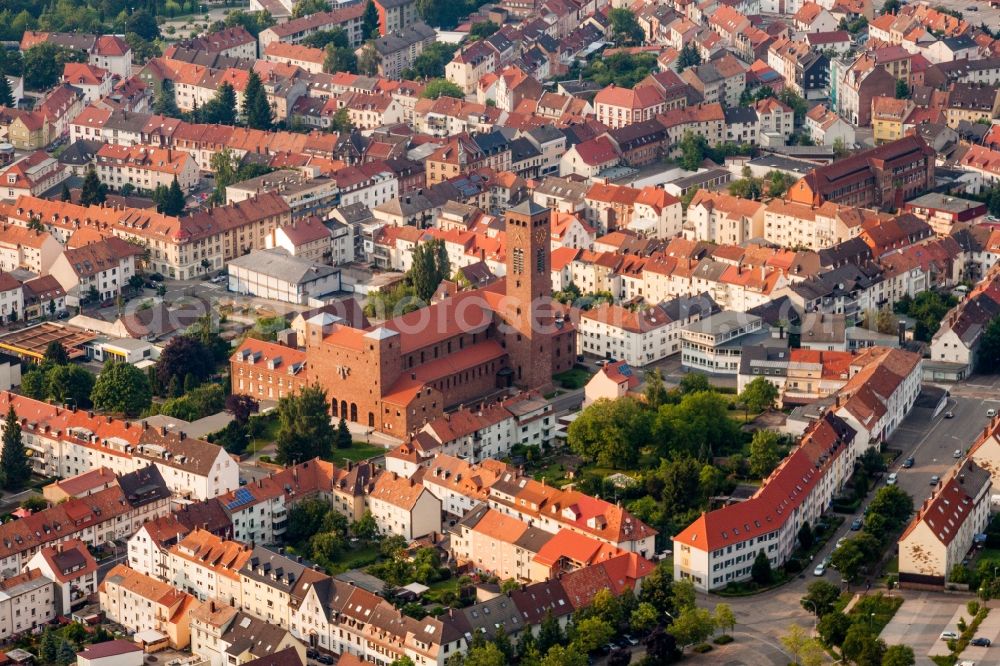 Aerial image Pirmasens - City view of the city area of in Pirmasens in the state Rhineland-Palatinate, Germany