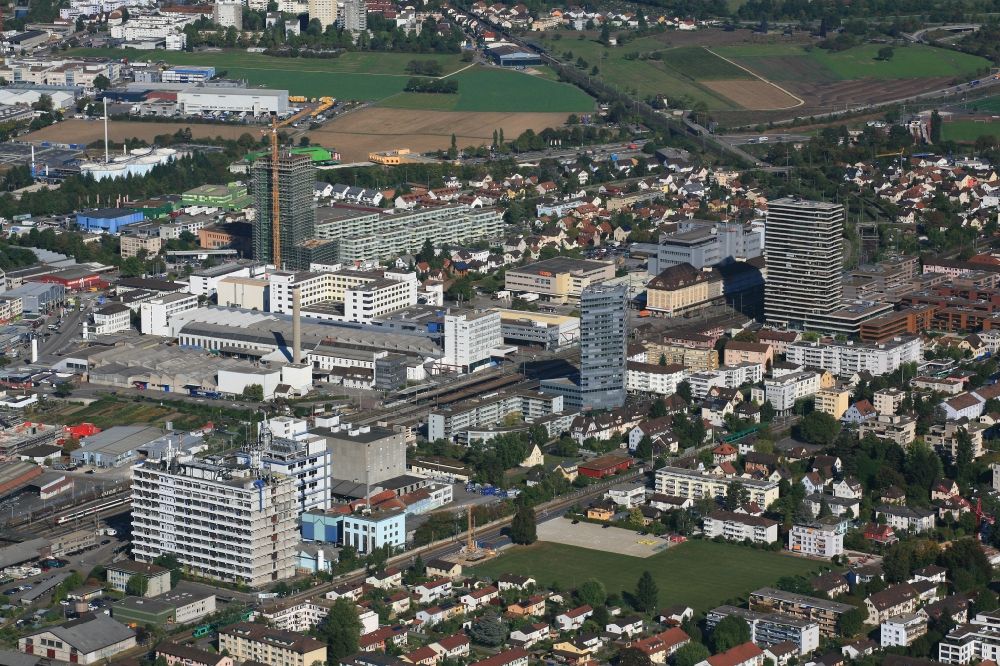 Aerial photograph Pratteln - City view of the city area of in Pratteln in Basel-Landschaft, Switzerland
