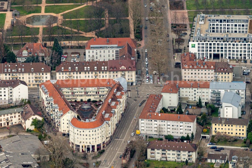 Aerial photograph Rastatt - City view on down town in Rastatt in the state Baden-Wuerttemberg, Germany