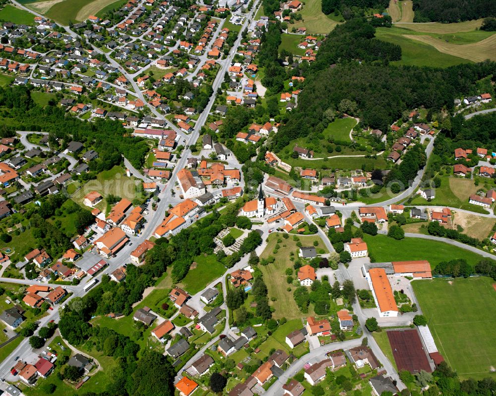 Reischach from the bird's eye view: City view on down town in Reischach in the state Bavaria, Germany