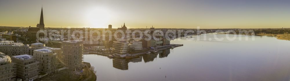 Rostock from the bird's eye view: City view on down town in Rostock in the state Mecklenburg - Western Pomerania, Germany